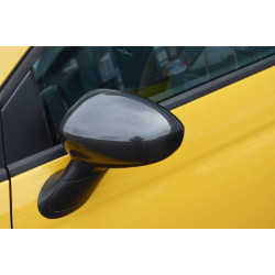Купити Накладки на дзеркала 2007-2015 (2 шт., натуральний карбон) для Fiat 500/500L