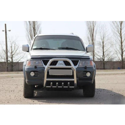 Купити Кенгурятник QT007 (нерж) для Mitsubishi Pajero Sport 1996-2007 рр