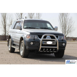 Купити Кенгурятник QT007 (нерж) для Mitsubishi Pajero Sport 1996-2007 рр