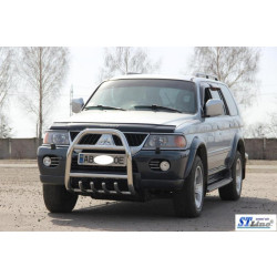 Купити Кенгурятник QT007 (нерж) для Mitsubishi Pajero Sport 1996-2007 рр