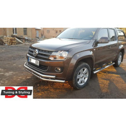 Купити Передній захист ST018-2 (нерж) для Volkswagen Amarok 2010-2022 рр