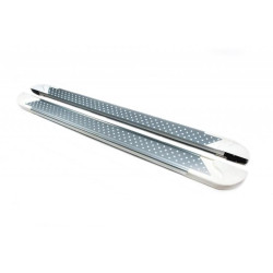 Купить Боковые пороги Allmond White (2 шт., алюминий) для Fiat Fiorino/Qubo