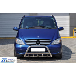 Купити Кенгурятник WT003/004 (нерж.) 50мм, без напису для Mercedes Viano 2004-2014 рр