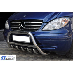 Купити Кенгурятник WT003/004 (нерж.) 50мм, без напису для Mercedes Viano 2004-2014 рр