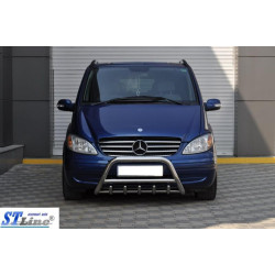 Купити Кенгурятник WT003/004 (нерж.) 50мм, без напису для Mercedes Viano 2004-2014 рр