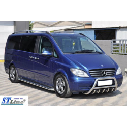 Купити Кенгурятник WT003/004 (нерж.) 50мм, без напису для Mercedes Viano 2004-2014 рр