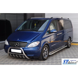 Купити Кенгурятник WT003/004 (нерж.) 50мм, без напису для Mercedes Viano 2004-2014 рр