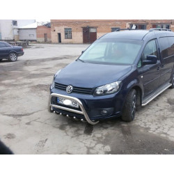 Купити Кенгурятник WT003 (діаметр 60 мм, нерж) 50мм для Volkswagen Caddy 2010-2015 рр