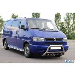 Купити Кенгурятник WT003 60мм (нерж) 50мм, з написом для Volkswagen T4 Transporter