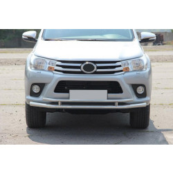 Купити Передній захист ST018 (нерж) для Toyota Hilux 2015- рр
