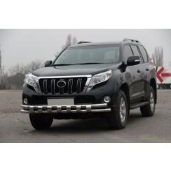 Купити Передній захист ST016-2 (нерж) для Toyota Land Cruiser Prado 150