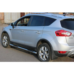 Купити Бічні труби прямі (2 шт., нерж.) для Ford Kuga 2008-2013 рр