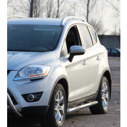Купити Бічні труби прямі (2 шт., нерж.) для Ford Kuga 2008-2013 рр