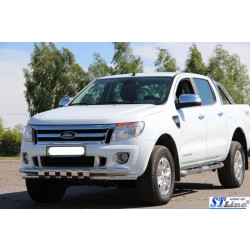 Купити Передній захист ST016 (нерж.) для Ford Ranger 2011-2022 рр