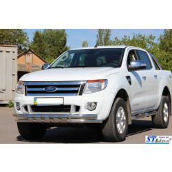 Купити Передній захист ST016 (нерж.) для Ford Ranger 2011-2022 рр