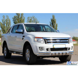 Купити Передній захист ST016 (нерж.) для Ford Ranger 2011-2022 рр