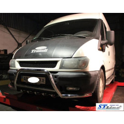 Купити Кенгурятник з вусами WT003-Plus (2000-2006, нерж.) для Ford Transit рр