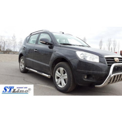 Купити Бічні труби (2 шт., нерж) для Geely Emgrand X7