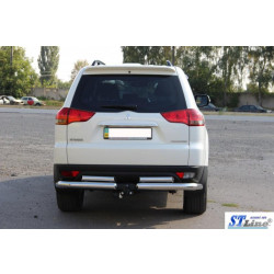 Купити Задній захист AK003-Special (2 шт., нерж) для Mitsubishi Pajero Sport 2008-2015 рр