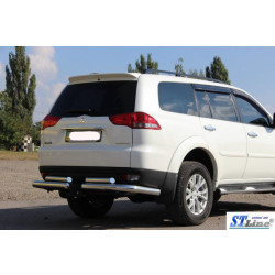 Купити Задній захист AK003-Special (2 шт., нерж) для Mitsubishi Pajero Sport 2008-2015 рр