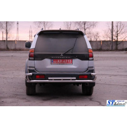 Купити Задній захист AK005-2 (нерж) для Mitsubishi Pajero Sport 1996-2007 рр