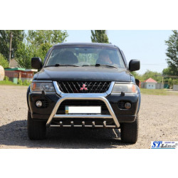 Купити Кенгурятник WT003 (нерж) для Mitsubishi Pajero Sport 1996-2007 рр