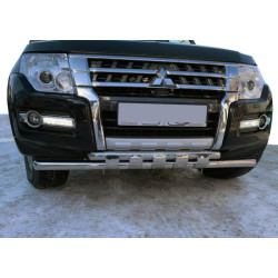 Купити Передній захист ST015 (нерж.) для Mitsubishi Pajero Wagon IV