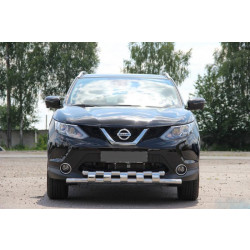 Купити Передній захист ST015 (нерж) для Nissan Qashqai/Rogue Sport 2014-2021 рр