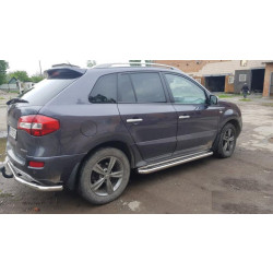 Купити Бокові пороги Premium (2 шт., нерж.) 60 мм для Renault Koleos 2008-2016 рр