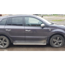 Купити Бокові пороги Premium (2 шт., нерж.) 60 мм для Renault Koleos 2008-2016 рр