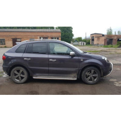 Купити Бокові пороги Premium (2 шт., нерж.) 60 мм для Renault Koleos 2008-2016 рр
