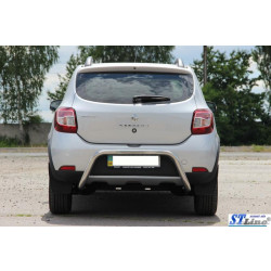 Купити Задня дуга AK007 (нерж) для Renault Sandero 2013-2022 рр