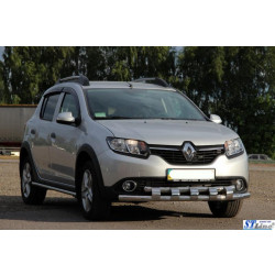 Купити Передня дуга ST015 (нерж.) для Renault Sandero 2013-2022 рр