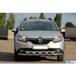 Купити Передня дуга ST015 (нерж.) для Renault Sandero 2013-2022 рр