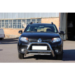 Купити Передня дуга WT006 (нерж.) для Renault Sandero 2013-2022 рр