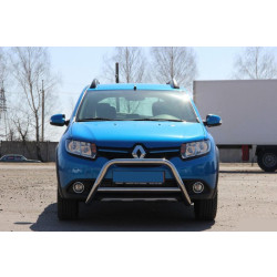 Купити Передня дуга WT006 (нерж.) для Renault Sandero 2013-2022 рр