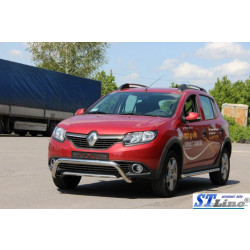 Купити Передня дуга WT007 (нерж.) для Renault Sandero 2013-2022 рр