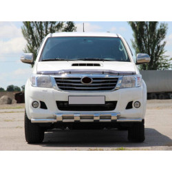 Купити Передній захист ST015 (нерж.) для Toyota Hilux 2006-2015 рр