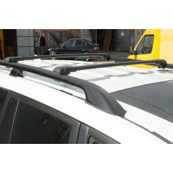Купити Багажник (поперечини) на звичайні рейлінги під ключ WingBar V1 (2 шт) до 110 см, Чорний для Ford Kuga 2008-2013 рр