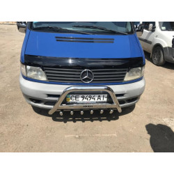 Купити Кенгурятник WT003/4 (нерж.) з написом, 60мм для Mercedes Vito W638 1996-2003 рр