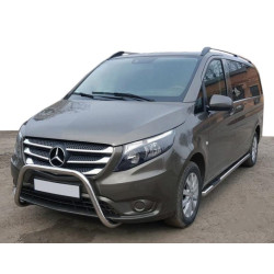 Купити Бічні труби 2 шт., нерж.) d70, Довга база для Mercedes Vito / V-class W447 2014- рр