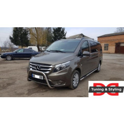 Купити Бічні труби 2 шт., нерж.) d70, Довга база для Mercedes Vito / V-class W447 2014- рр