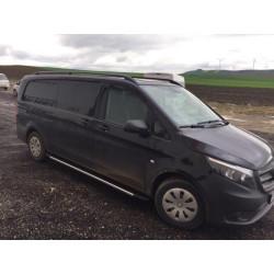 Купить Рейлинги черные ELITE (пласт. ножки) Короткая база (SHORT) для Mercedes Vito/V-class W447 2014- гг