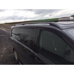 Купить Рейлинги черные ELITE (пласт. ножки) Длинная база (EXTRALONG) для Mercedes Vito/V-class W447 2014- гг