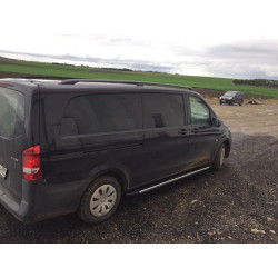 Купить Рейлинги черные ELITE (пласт. ножки) Длинная база (EXTRALONG) для Mercedes Vito/V-class W447 2014- гг