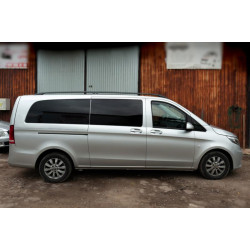 Купить Рейлинги черные CAN Оригинальный дизайн (металл. ножки) Средняя база (LONG) для Mercedes Vito/V-class W447 2014- гг