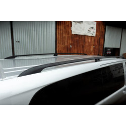 Купить Рейлинги черные CAN Оригинальный дизайн (металл. ножки) Длинная база (EXTRALONG) для Mercedes Vito/V-class W447 2014- гг