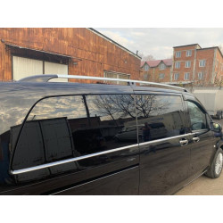 Купити Рейлінги Хром CAN Оригінальний дизайн (метал. ніжки) Коротка база (SHORT) для Mercedes Vito / V-class W447 2014- рр