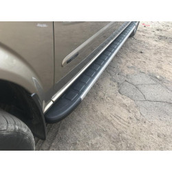 Купити Бокові пороги Duru (2 шт., Алюміній) Коротка/Середня бази для Mercedes Viano 2004-2014 рр