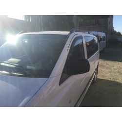 Купить Рейлинги черные Skyport (сплошной метал) Средняя база (LONG) для Mercedes Viano 2004-2014 гг